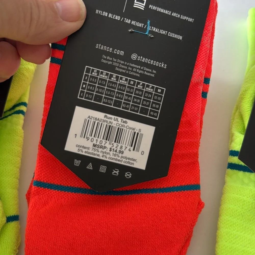 Stance Assortment of Performance Socks 3 Pairs Size Small